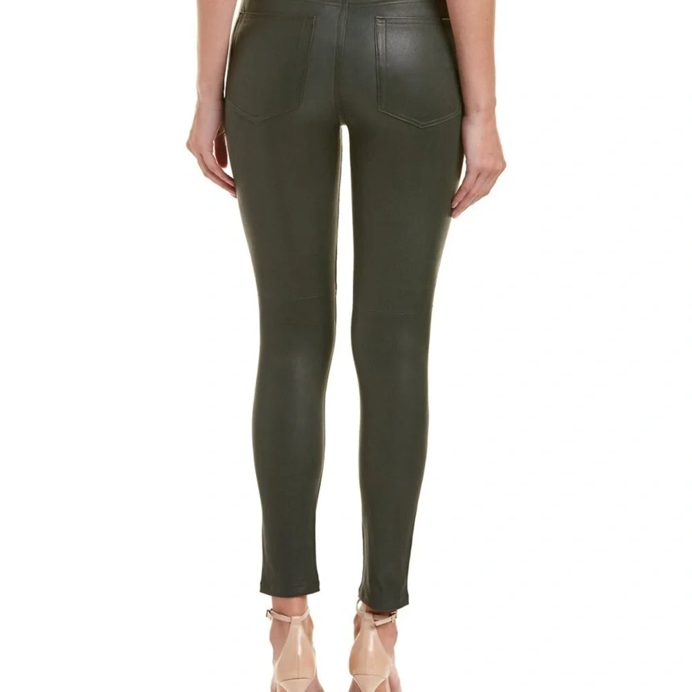 Leather JOE'S The Charlie Burnt Jade Skinny Sz 28 Camo Green - Picture 2 of 6